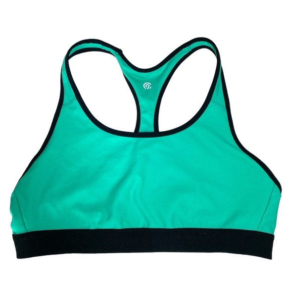 Power Core Sports Bra Med Champion C9 N9649 Wire Free Breezy Green‎ Reversible - Picture 7 of 13